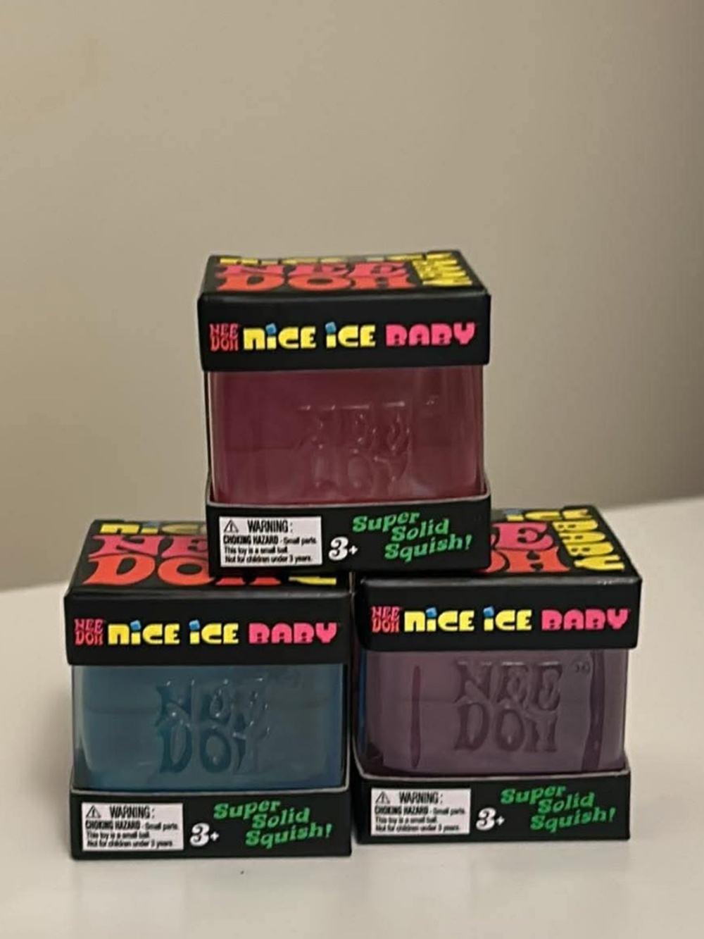 Needoh Nice Ice Baby Cube in Pink OR Blue - New, Authentic